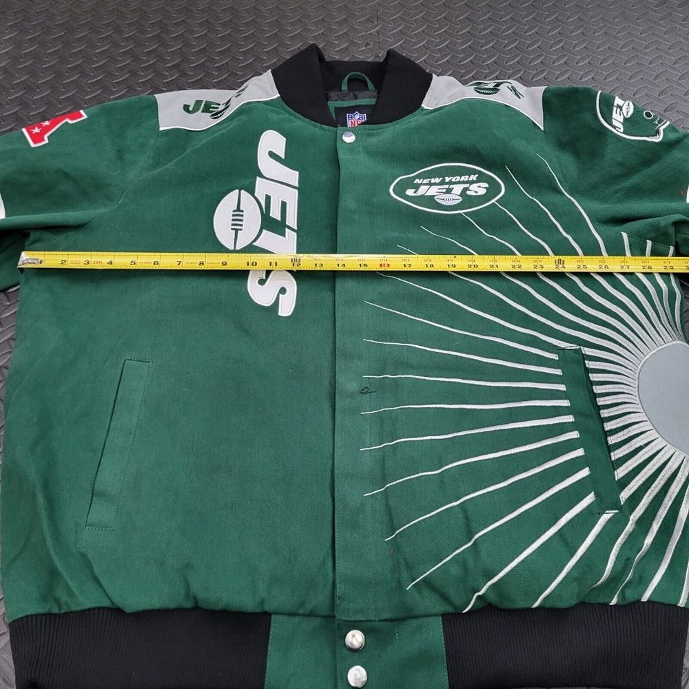 New York Jets Green Extreme by Carl Banks G-III Redzone Full-Snap Varsity Jacket - Picture 6 of 6